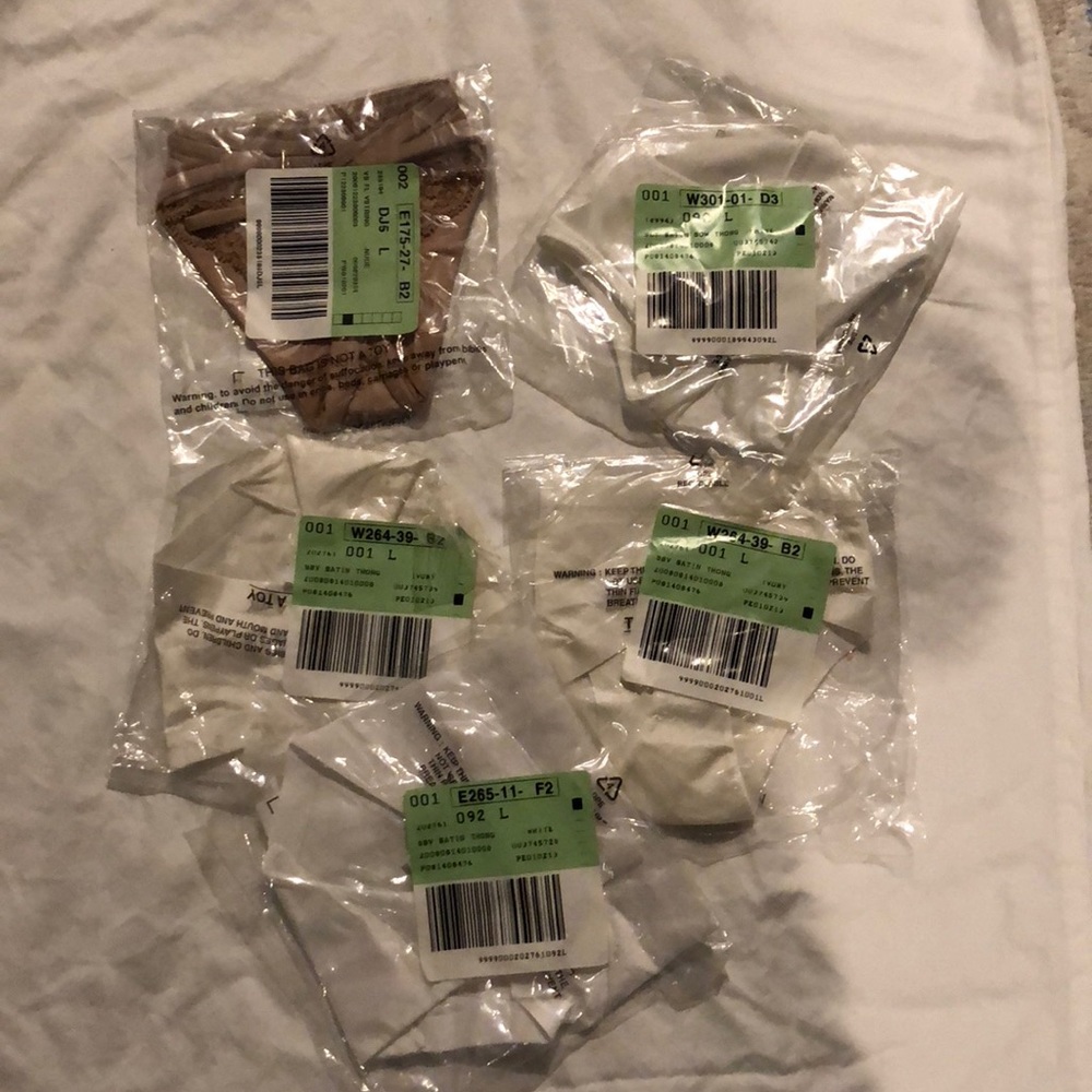 5 body by Victoria vintage satin thongs